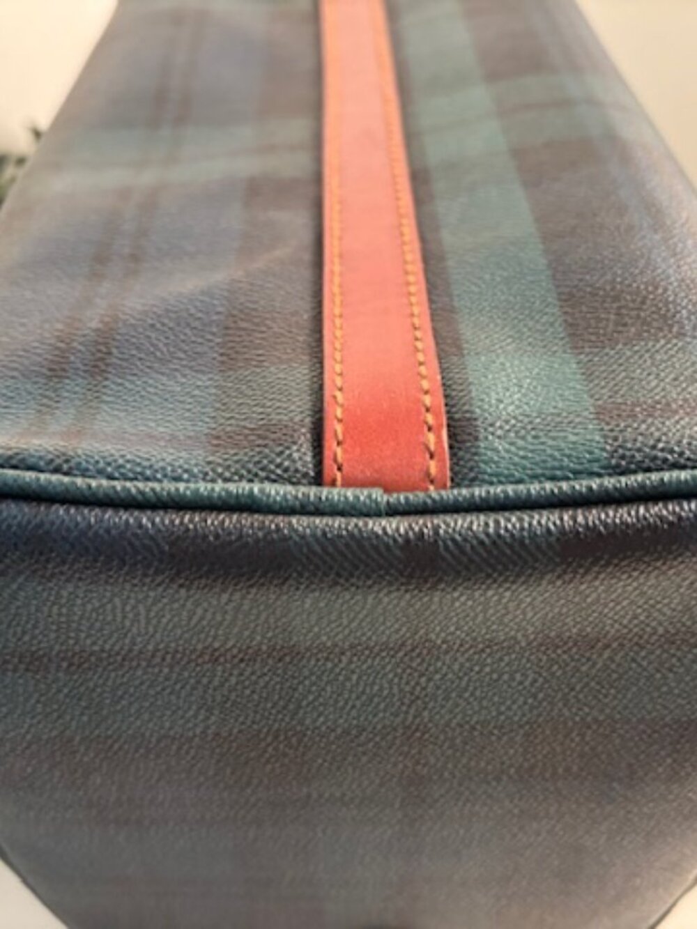 Polo Ralph Lauren Blackwatch Tartan Boston Bag-Vintage 💚💙GREEN / NAVY - Picture 8 of 13